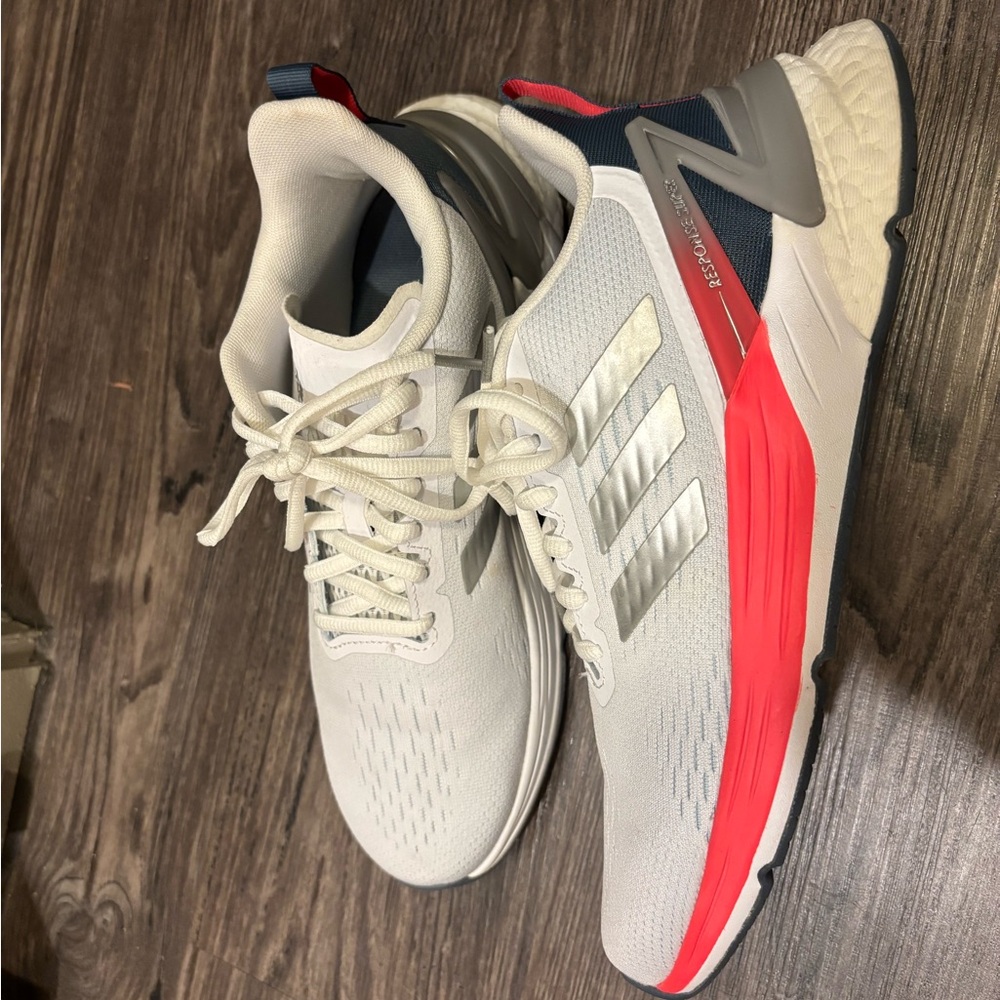 Adidas Women's White and Red Running Shoes